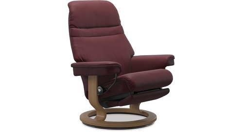 Stressless® Sunrise Leather Recliner - Classic Power Leg & Back - 2 Sizes Available Stressless® Sunrise Leather Recliner - Classic Power Leg & Back - 2 Sizes Available